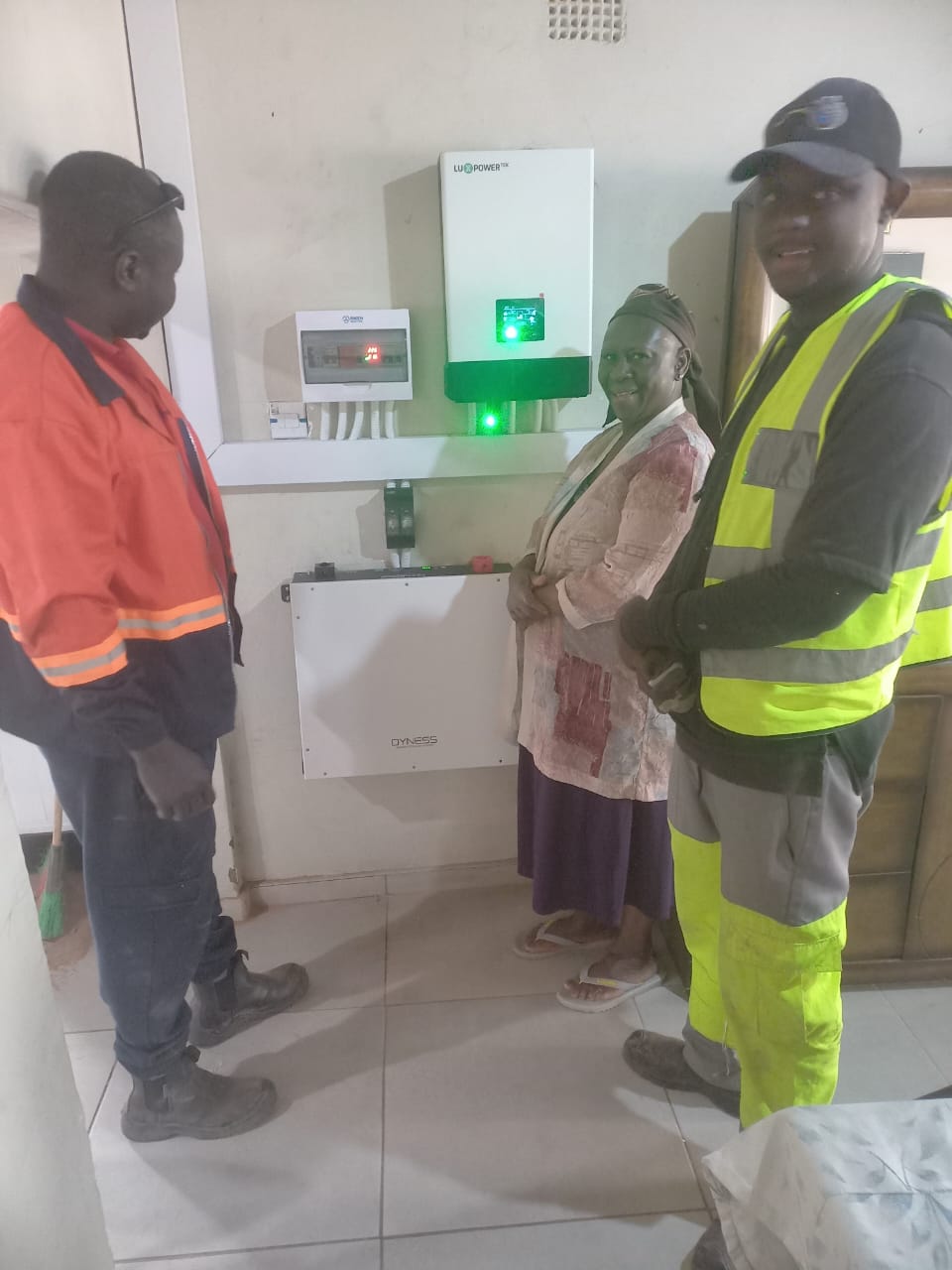 Residential rooftop solar panel installation